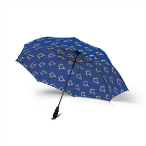 Master Mason Blue Lodge Umbrella - Blue with Silver Square & Compass Emblem - Bricks Masons