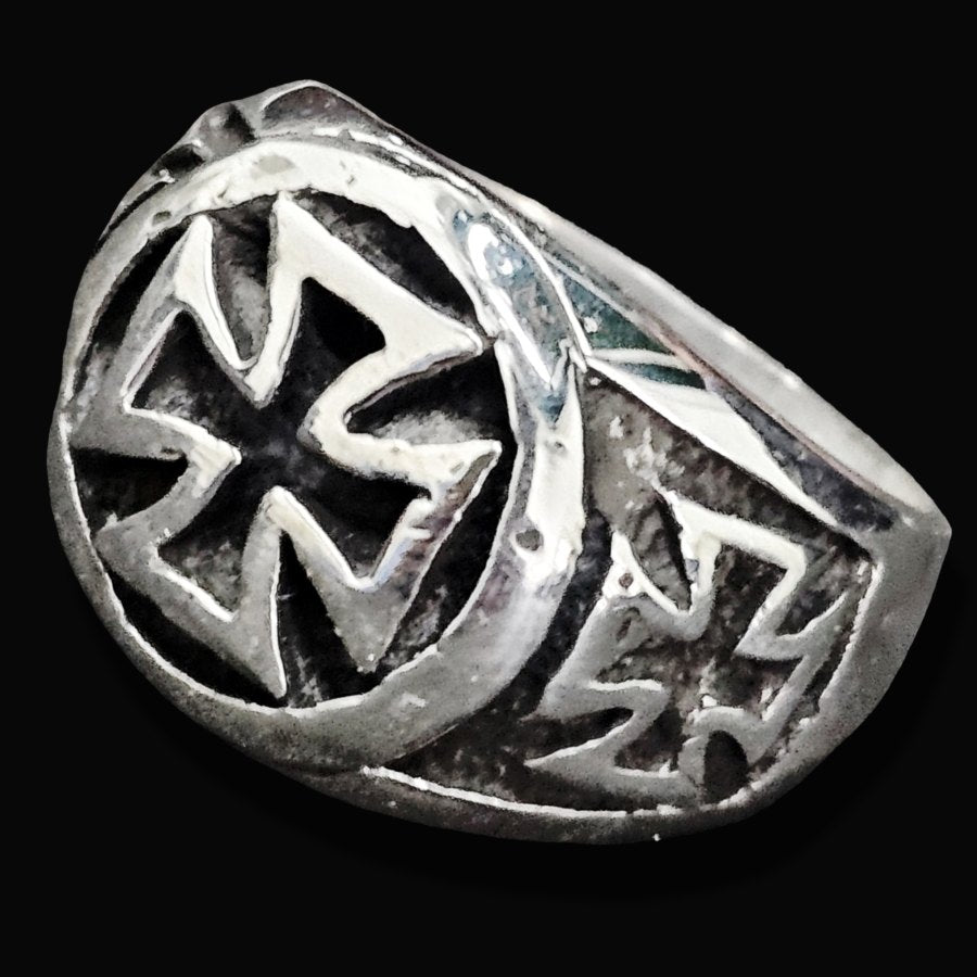 Templar Cross Ring in Silver 1.7 cm 13 g Art 1680 - Bricks Masons