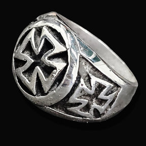 Templar Cross Ring in Silver 1.7 cm 13 g Art 1680 - Bricks Masons