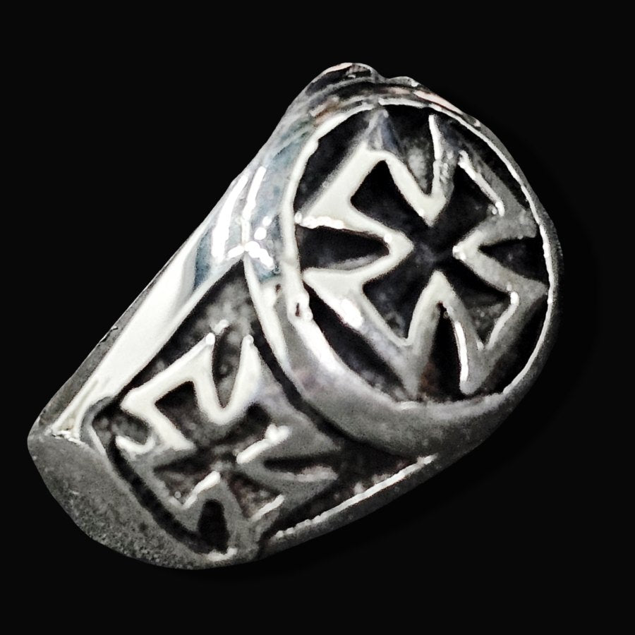 Templar Cross Ring in Silver 1.7 cm 13 g Art 1680 - Bricks Masons