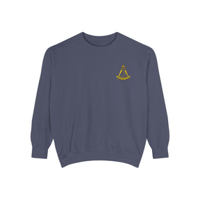 District Deputy Grand Master Blue Lodge Sweatshirt - Stitched Square & Compass with Star - Bricks Masons