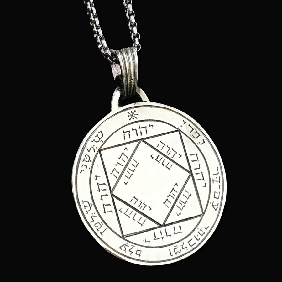 Solomon's Fifth Pentacle Pendant, consecrated to the Sun, Silver, 3 cm, 14 g, Art. 1733 - Bricks Masons
