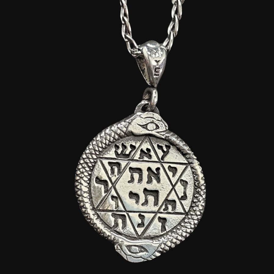 King Solomon Kabbalah Seal Medal 2.2 cm 7 g Silver Art 176 - Bricks Masons