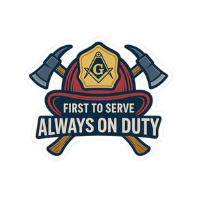 Master Mason Blue Lodge Sticker Decal – Firefighter Square & Compass G - Bricks Masons
