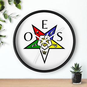 OES Clock - Colorful Star Emblem - Bricks Masons