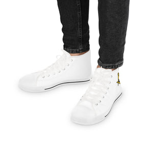 Master Mason Blue Lodge Sneaker - High Top Black & White Sole with Golden S&C G - Bricks Masons