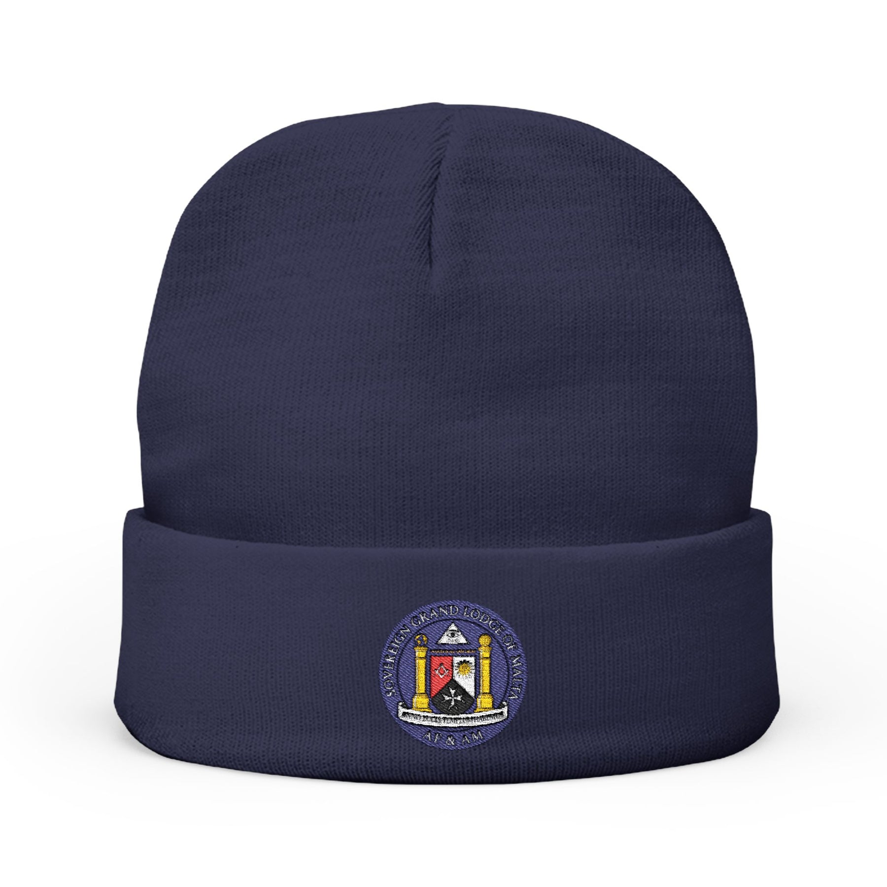 Malta Jurisdiction Beanie - Knit Embroidery Emblem - Bricks Masons