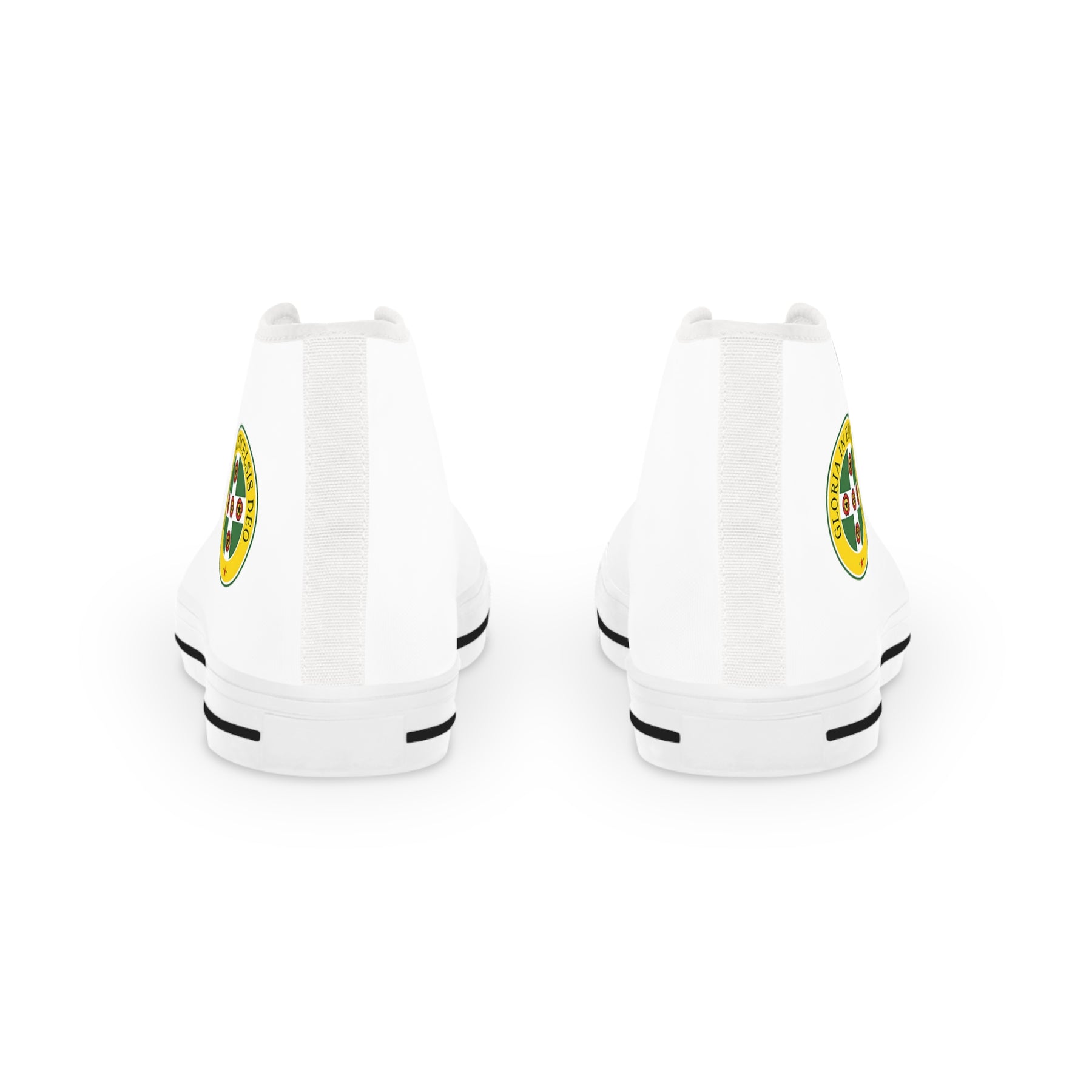 Royal Order of Scotland Sneaker - High Top Black & White Sole - Bricks Masons