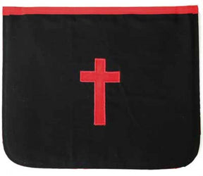 18th Degree Scottish Rite Apron - Red Pleated Edges - Bricks Masons