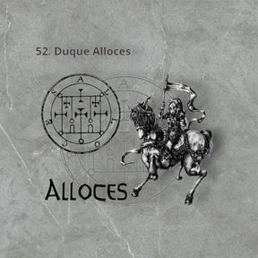 I commemorate Demon 52 DUKE ALLOCES and Secret Seal of Solomon 72 Demons Lesser Key of Solomon Goetia In Silver 3 x 2.5 cm 12 Gr Art 1911 - Bricks Masons