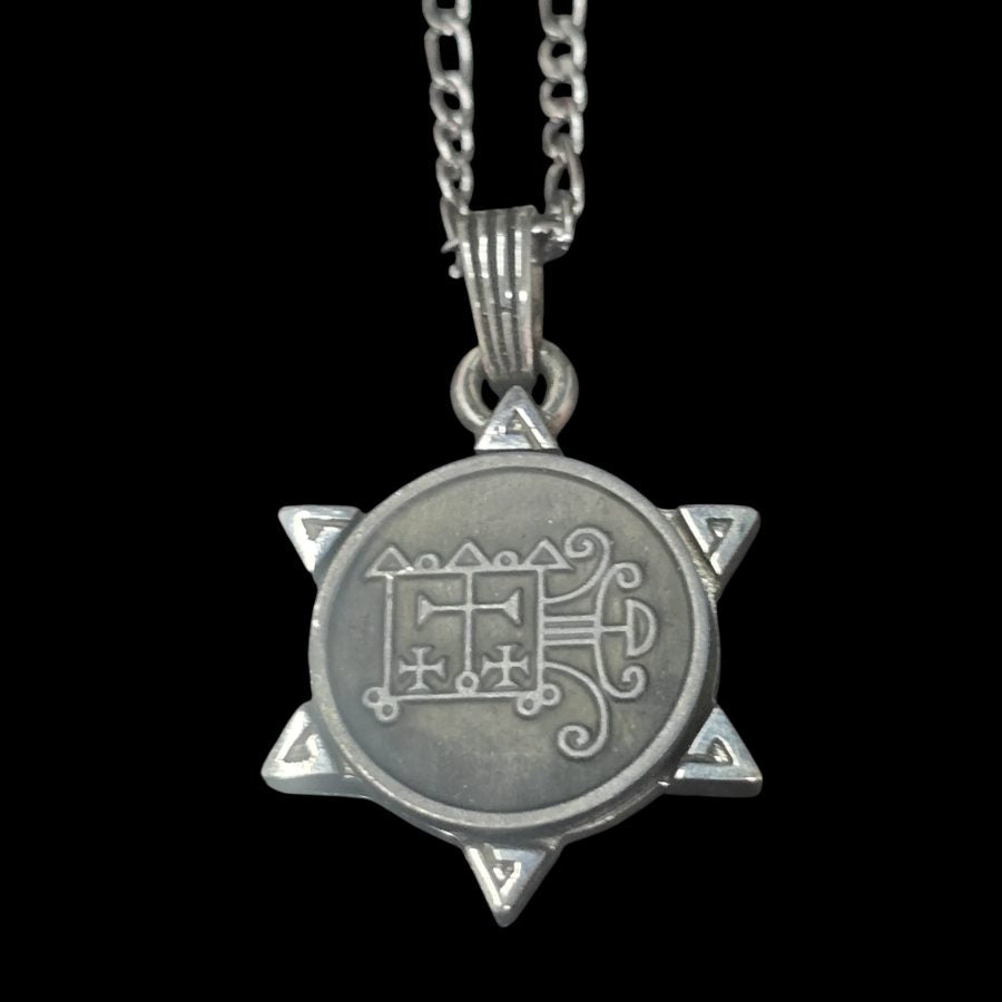 I commemorate Demon 55 PRINCE OROBAS and Secret Seal of Solomon 72 Demons Lesser Key of Solomon Goetia In Silver 3 x 2.5 cm 12 Gr Art 1914 - Bricks Masons