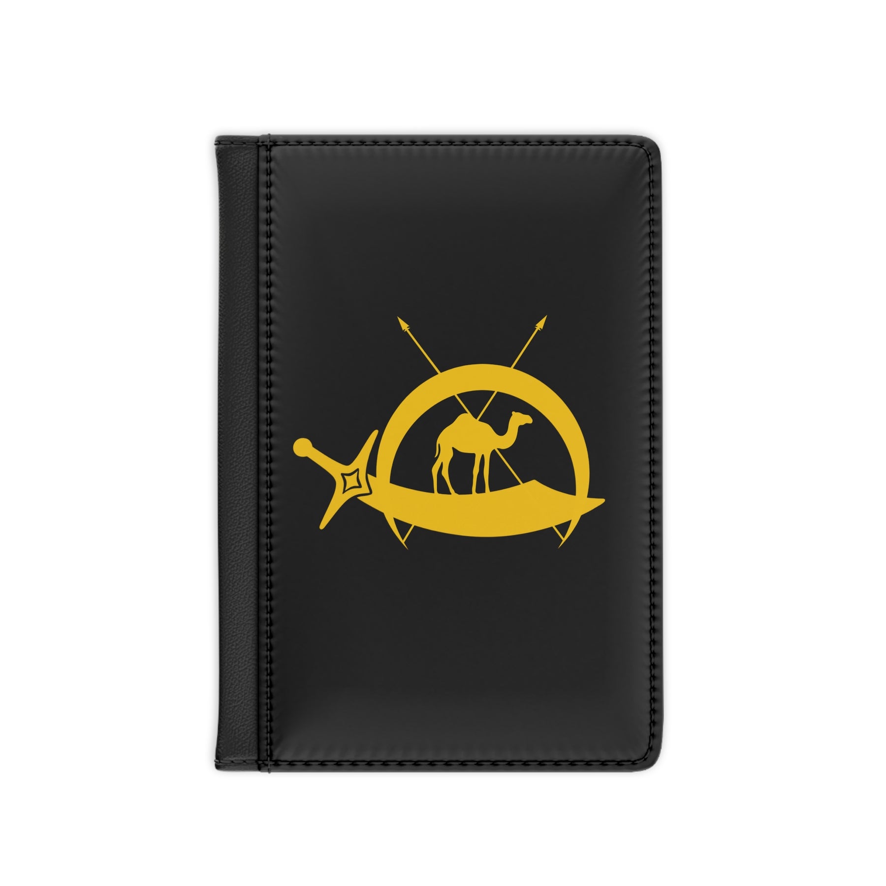 DOKO Passport Cover - Black PU Leather With Inner Compartments - Bricks Masons