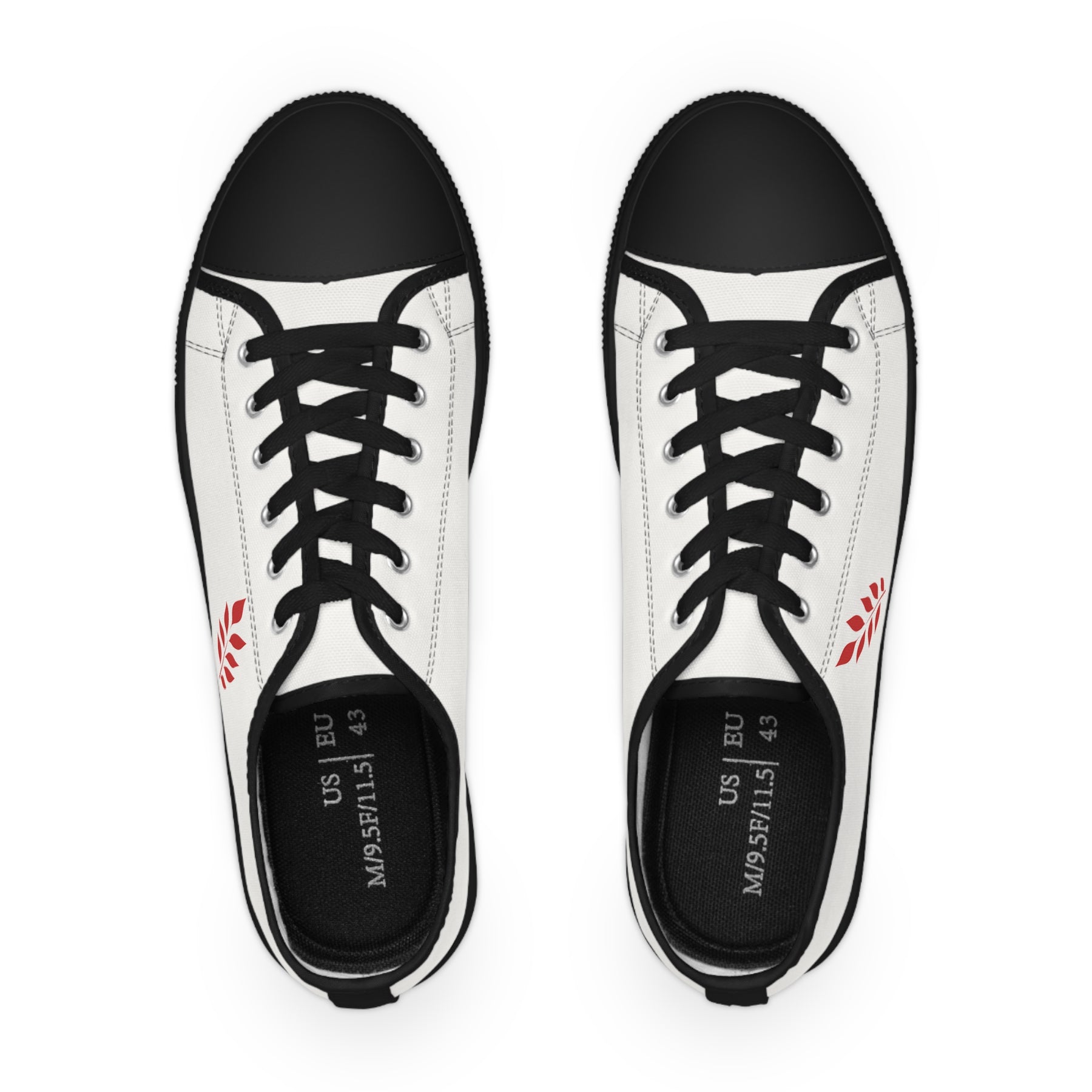 Red Branch of Eri Sneaker - Low Top Sneaker Black & White Gold Red Branch - Bricks Masons