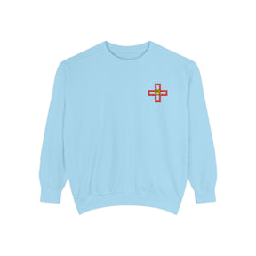 St. Thomas of Acon Sweatshirt - Embroidered Red Cross of Acon - Bricks Masons