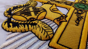 29th Degree Scottish Rite Banner - Handmade Bullion Embroidery - Bricks Masons
