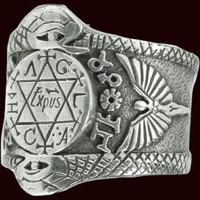 King Solomon's Signet Ring in Silver 2.2 x 1.5 cm 12 g Art 32 - Bricks Masons