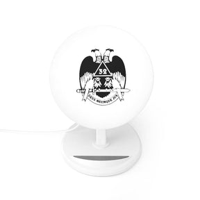 32nd Degree Scottish Rite Wireless Charger - Wings Down White - Bricks Masons