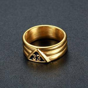 33rd Degree Scottish Rite Ring - Classic [Silver & Gold] - Bricks Masons
