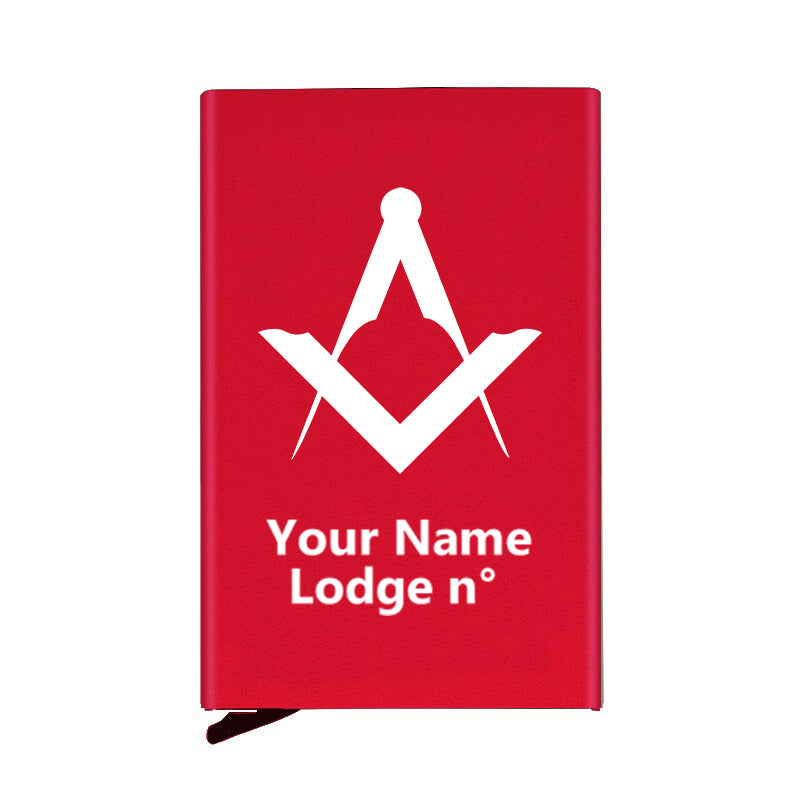 Master Mason Blue Lodge Credit Card Holder - Various Colors - Bricks Masons