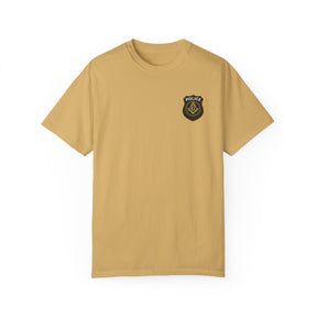 Master Mason Blue Lodge T-Shirt - Police Mason Garment-Dyed Tee - Bricks Masons
