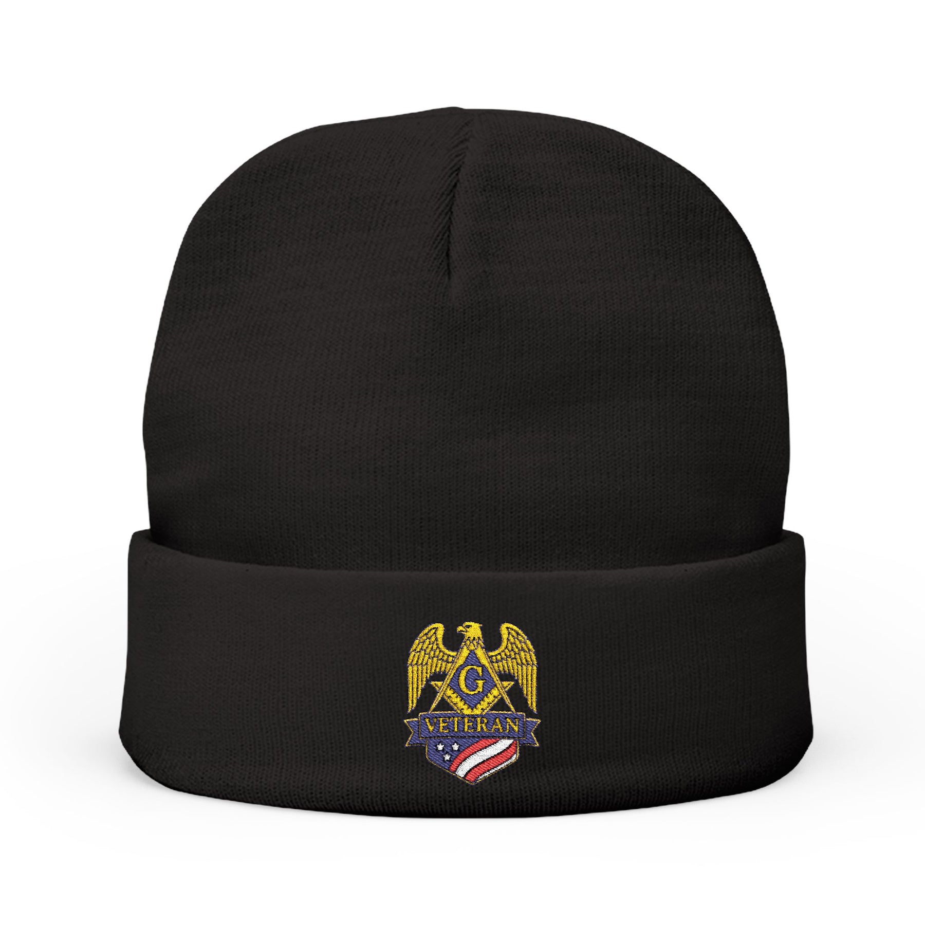 Master Mason Blue Lodge Beanie - Knit Embroidery Veteran Mason Various Colors - Bricks Masons