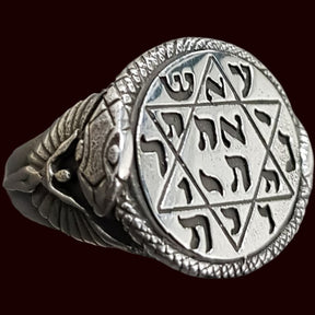 King Solomon Signet Ring in Silver 1.8 cm 10.5 g Art 429 - Bricks Masons