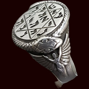 King Solomon Signet Ring in Silver 1.8 cm 10.5 g Art 429 - Bricks Masons