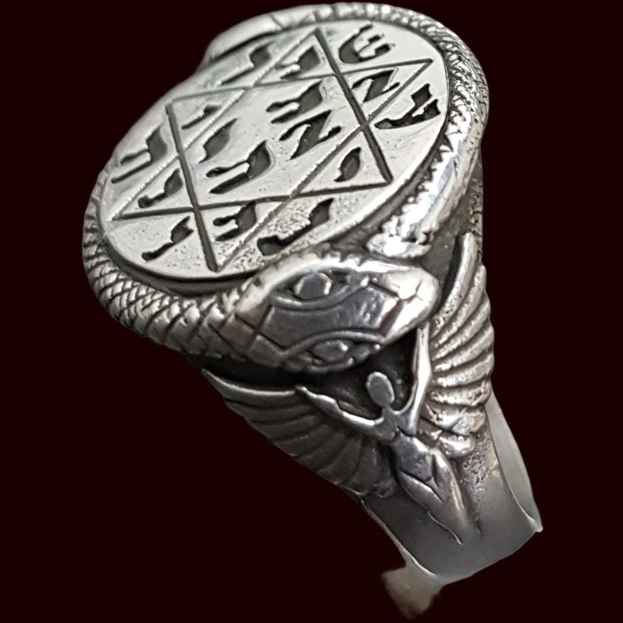 King Solomon Signet Ring in Silver 1.8 cm 10.5 g Art 429 - Bricks Masons