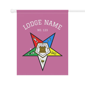 OES Yard Flag - Colorful Star With Personalization - Bricks Masons