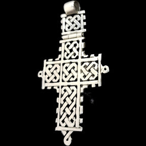 Rastafari Coptic Cross Pendant In Silver 5 X 3 Cm 4 Gr Art 497 - Bricks Masons