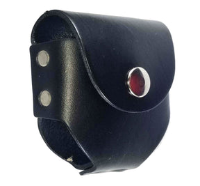 Past Master Blue Lodge Snuff Can Holder - Genuine Leather with Snap Closure - Bricks Masons