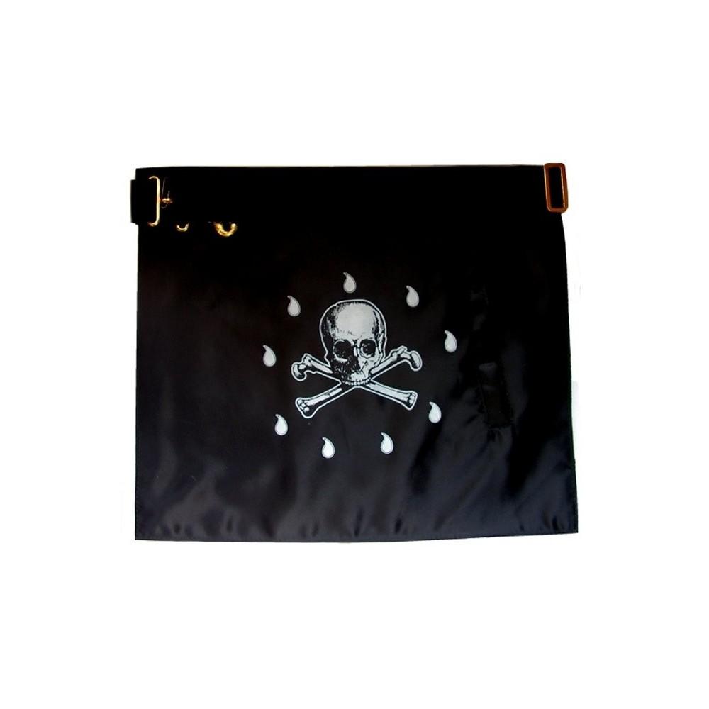 4th Degree Scottish Rite Apron - White, Sky Blue Gold Embroidery - Bricks Masons