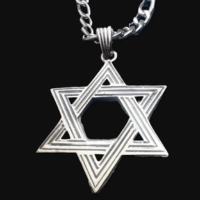 Rastafari Star of David Pendant in Silver 3.5 cm 6 g Art 500 - Bricks Masons