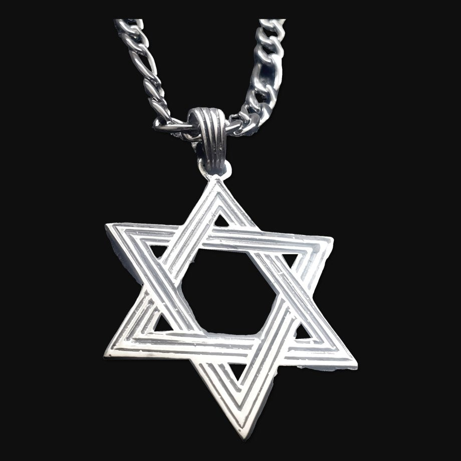 Rastafari Star of David Pendant in Silver 3.5 cm 6 g Art 500 - Bricks Masons