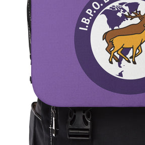 Elks of the World Backpack - IBPO Purple With  Multiple Compartments - Bricks Masons