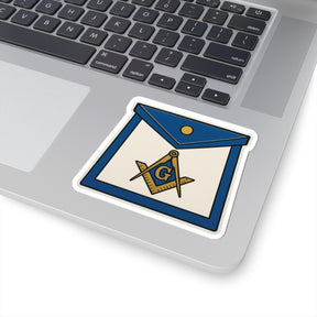 Master Mason Blue Lodge Sticker Decal - Kiss-Cut Masonic Apron - Bricks Masons