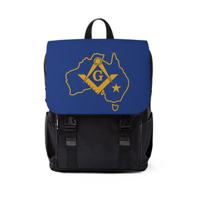 Master Mason Blue Lodge Australia Jurisdiction Backpack - Blue & Gold Map - Bricks Masons