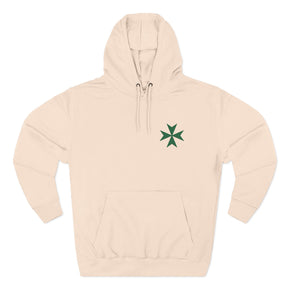 Order of Saint Lazarus Hoodie - Front Embroidered Detail - Bricks Masons