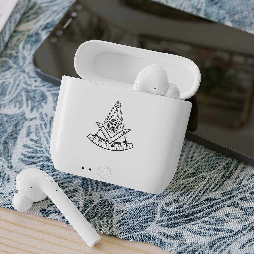 Past Master Blue Lodge California Regulation Earbud - White