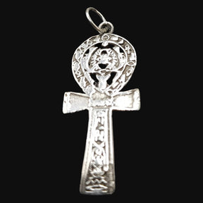 Ankh Cross of Life Pendant in Silver 4 x 1.5 cm 3 g Art 652 - Bricks Masons