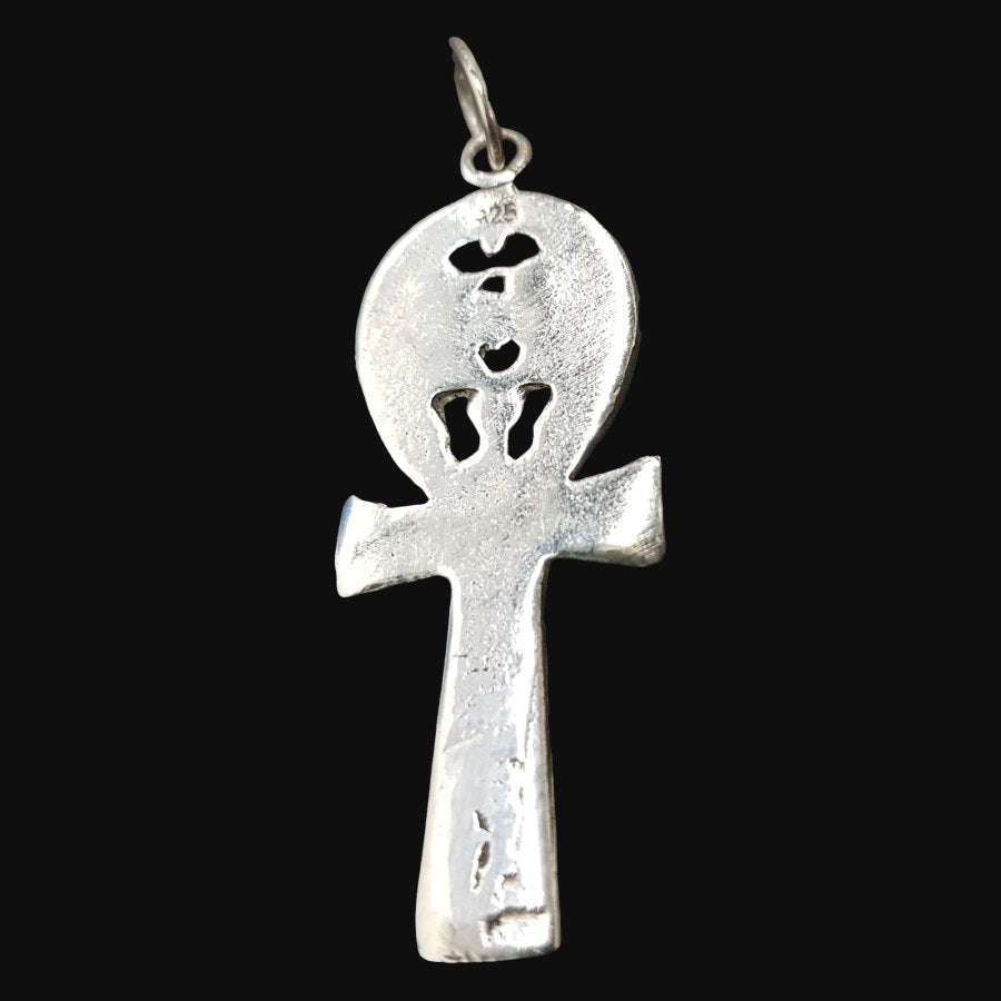 Ankh Cross of Life Pendant in Silver 4 x 1.5 cm 3 g Art 652 - Bricks Masons