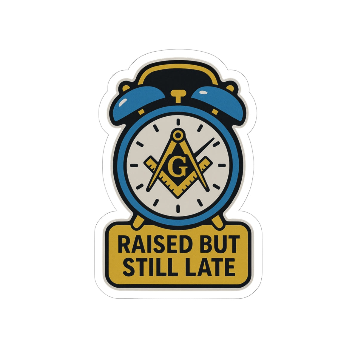 Master Mason Blue Lodge Sticker Decal - Boaz & Jachin Kiss-Cut Colorful - Bricks Masons