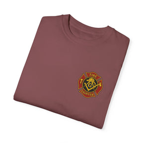 Master Mason Blue Lodge T-Shirt - Firefighter Mason Garment-Dyed Tee - Bricks Masons
