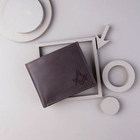 Master Mason Blue Lodge Wallet - Handmade Leather