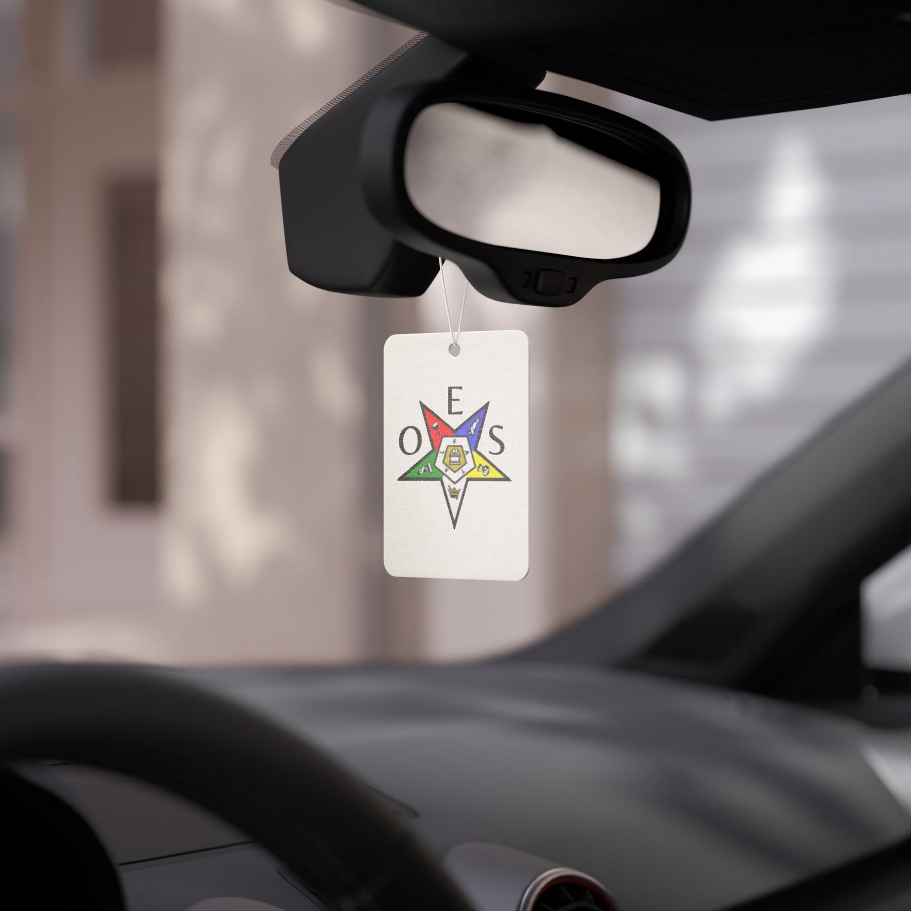 OES Car Air Freshener - Colorful Star with OES Lettering - Bricks Masons