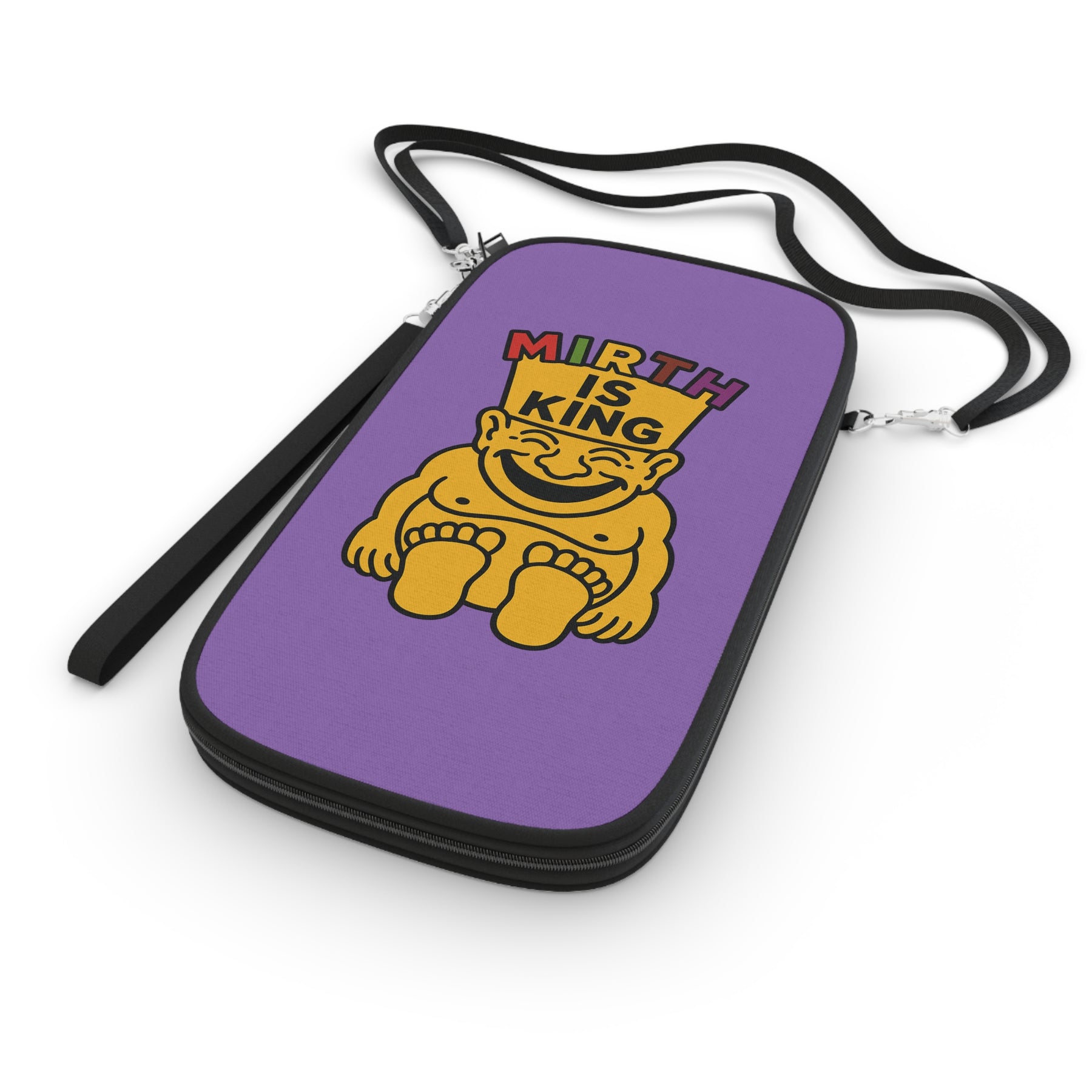 Royal Order of Jesters Passport Wallet - Mirth is King Vibrant Yellow & Purple Colors - Bricks Masons