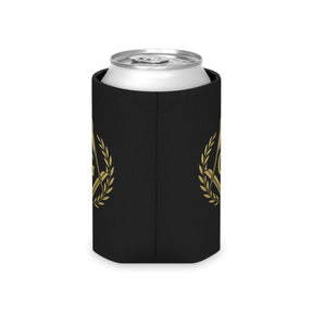 Master Mason Blue Lodge Can Cooler - Gold Square & Compass G With Wreath - Bricks Masons