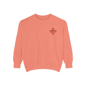 St. Thomas of Acon Sweatshirt - Embroidered Red Cross of Acon - Bricks Masons