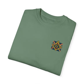 Master Mason Craft T-Shirt - United Kingdom Mason Garment-Dyed Tee - Bricks Masons