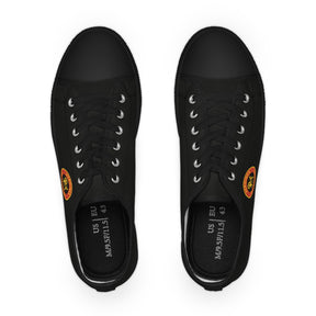 Heroines of Jericho Sneaker - Low Top Sneaker Black & White Colorful Emblem - Bricks Masons